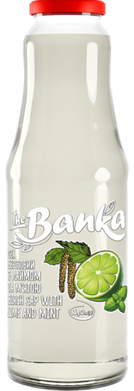 Сік березовий з лаймом та м'ятою ТМ The Banka 1л